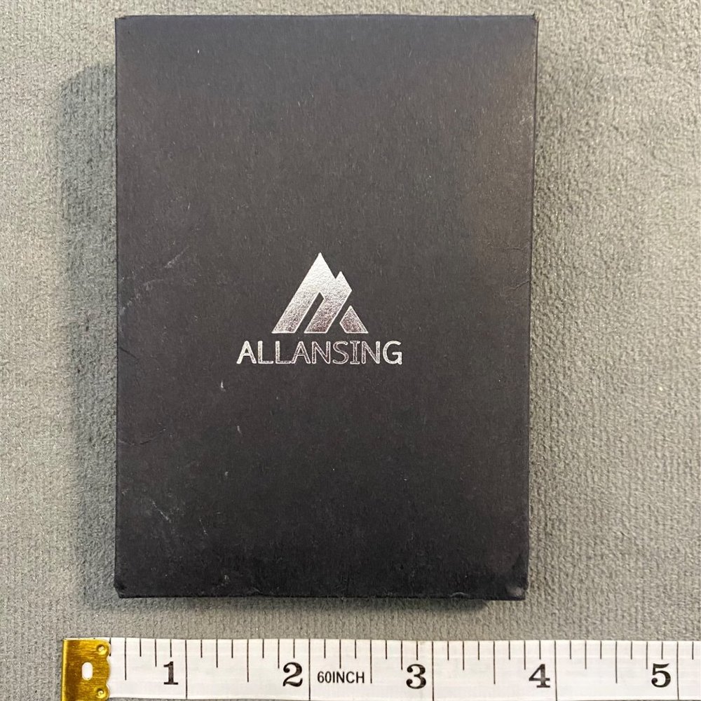 Minimalist Allansing Mens Leather Card Case Wallet - Picture 5 of 5